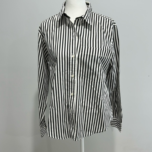 Black and white stripe button down - Picture 3 of 5